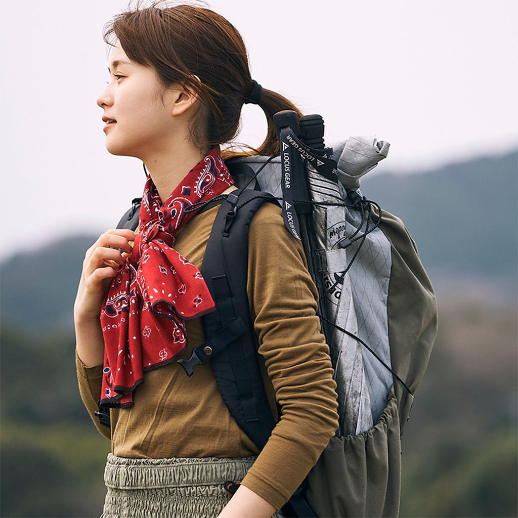 【バンダナ柄】スポーツてぬぐい 登山 アウトドア 軽量・速乾・抗菌防臭 【メール便可】
