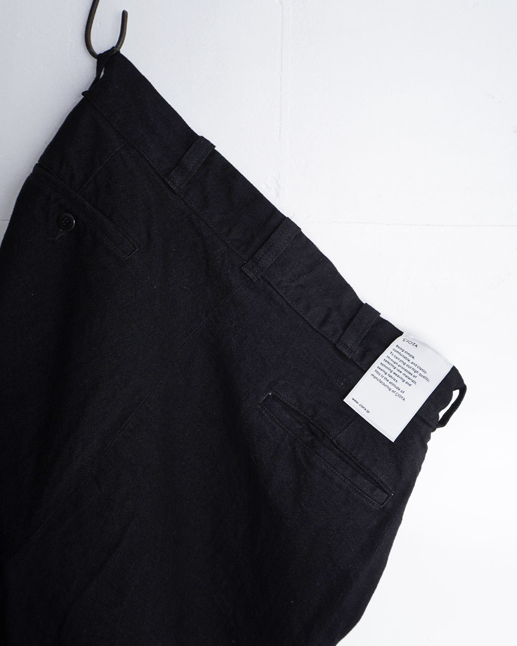 CIOTA シオタ デニムスラックス ブラック Denim Slacks PTLM-16DS-BKW 【送料無料】正規取扱店