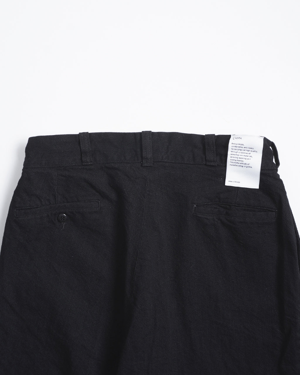 CIOTA シオタ デニムスラックス ブラック Denim Slacks PTLM-16DS-BKW 【送料無料】正規取扱店
