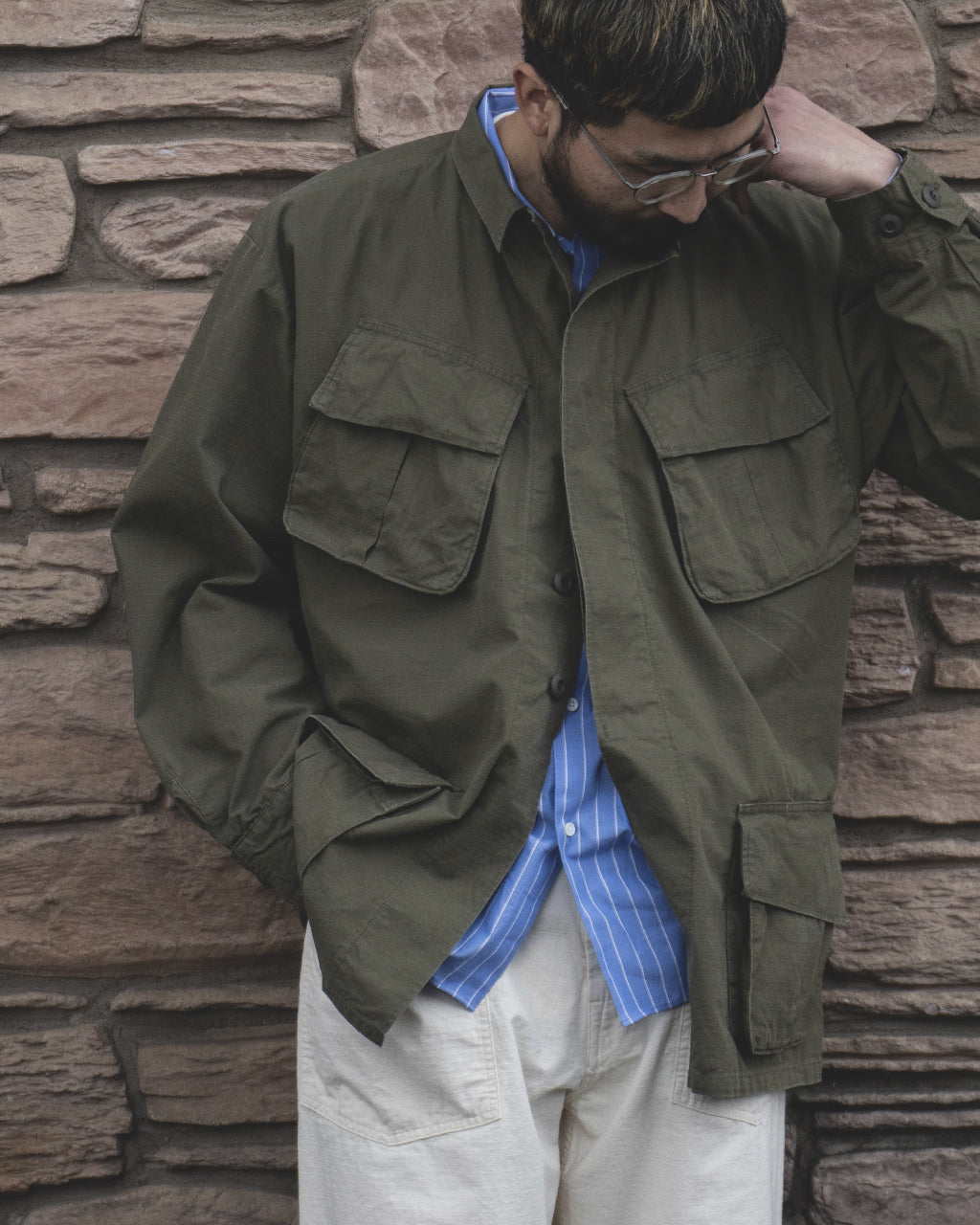 ジャングルファティーグジャケット Jungle Fatigue Jacket (Rip-Stop)《Stone Wash》JKLM-140-SW 正規取扱店