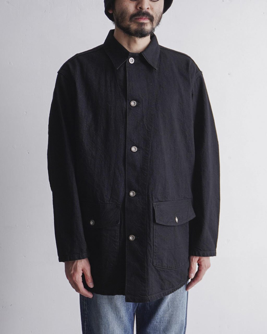 CIOTA 시오타 M-41 미군 데님 커버 올 재킷 맨즈 M-41 US ARMY Denim Coverall Jacket JKLM-136-BKW 세르빗치 데님 커버 올 맨즈 【송료 무료】정규 취급점