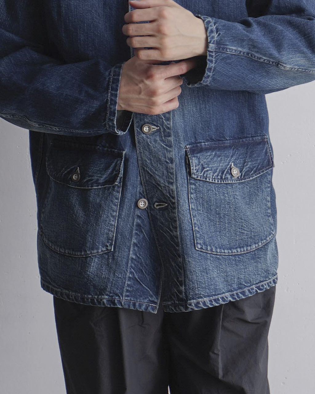 M-41 米軍 デニム カバーオール ジャケット メンズ M-41 US ARMY Denim Coverall Jacket JKLM-136-PIMDBL-D セルビッチ デニム カバーオール 正規取扱店