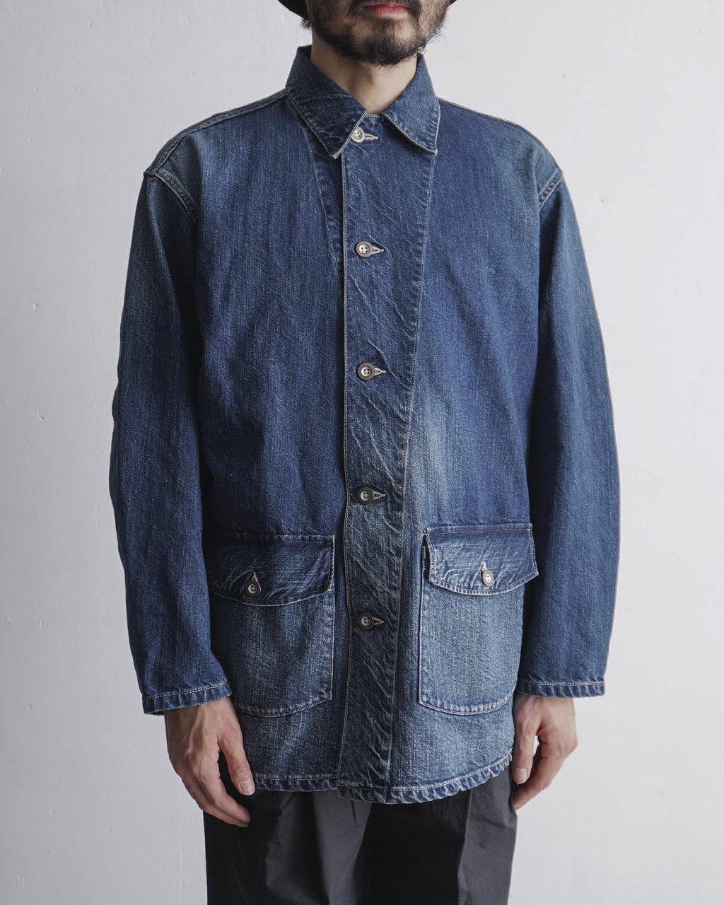 M-41 米軍 デニム カバーオール ジャケット メンズ M-41 US ARMY Denim Coverall Jacket JKLM-136-PIMDBL-D セルビッチ デニム カバーオール 正規取扱店