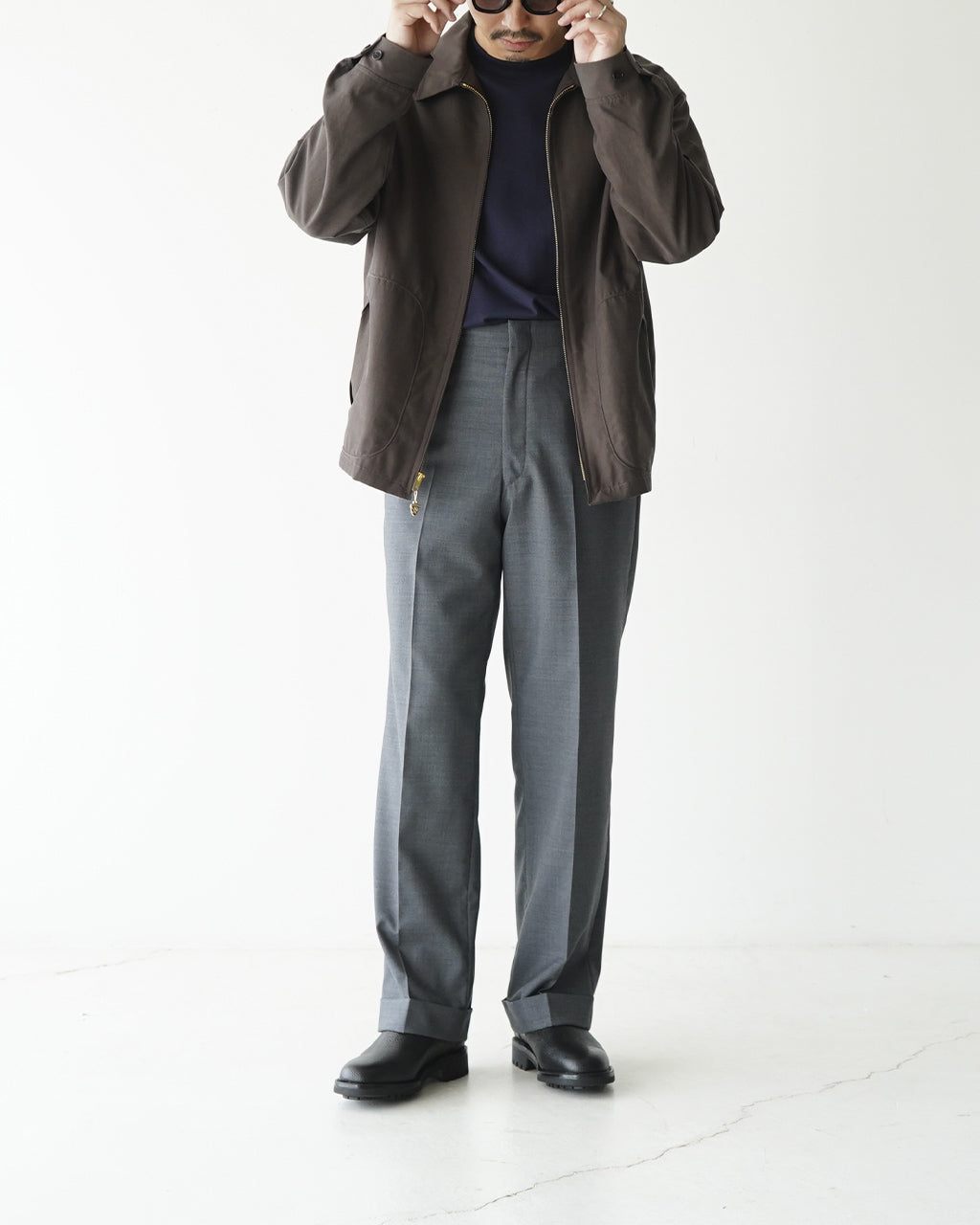 CIOTA × J.PRESS ORIGINALS 시오타 × J프레스 오리지널스 홉 삭 슬랙스 PIPED STEM TROUSERS BZLM-113【무료우송】 정규 취급점