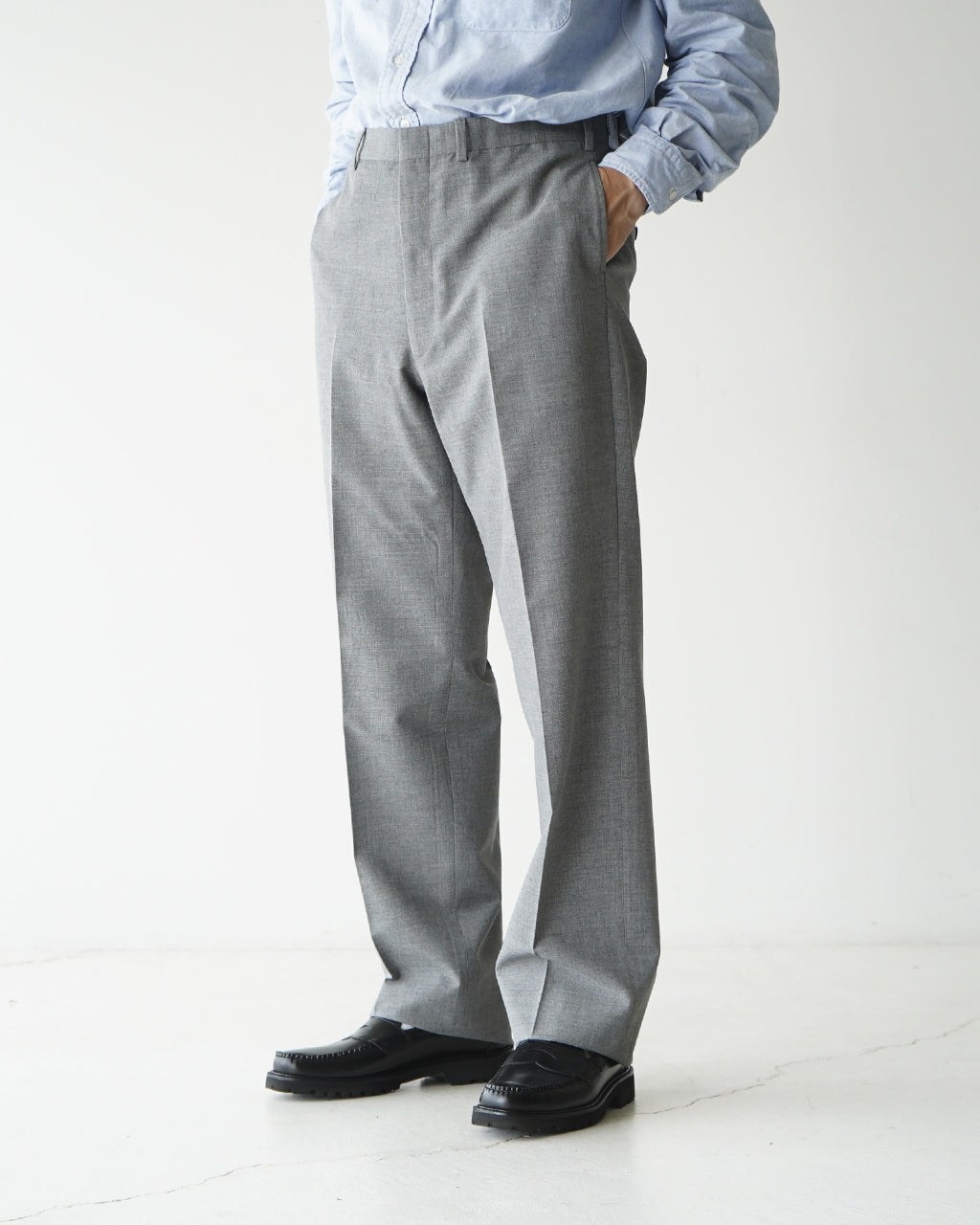 CIOTA × J.PRESS ORIGINALS 시오타 × J프레스 오리지널스 홉 삭 슬랙스 PIPED STEM TROUSERS BZLM-113【무료우송】 정규 취급점