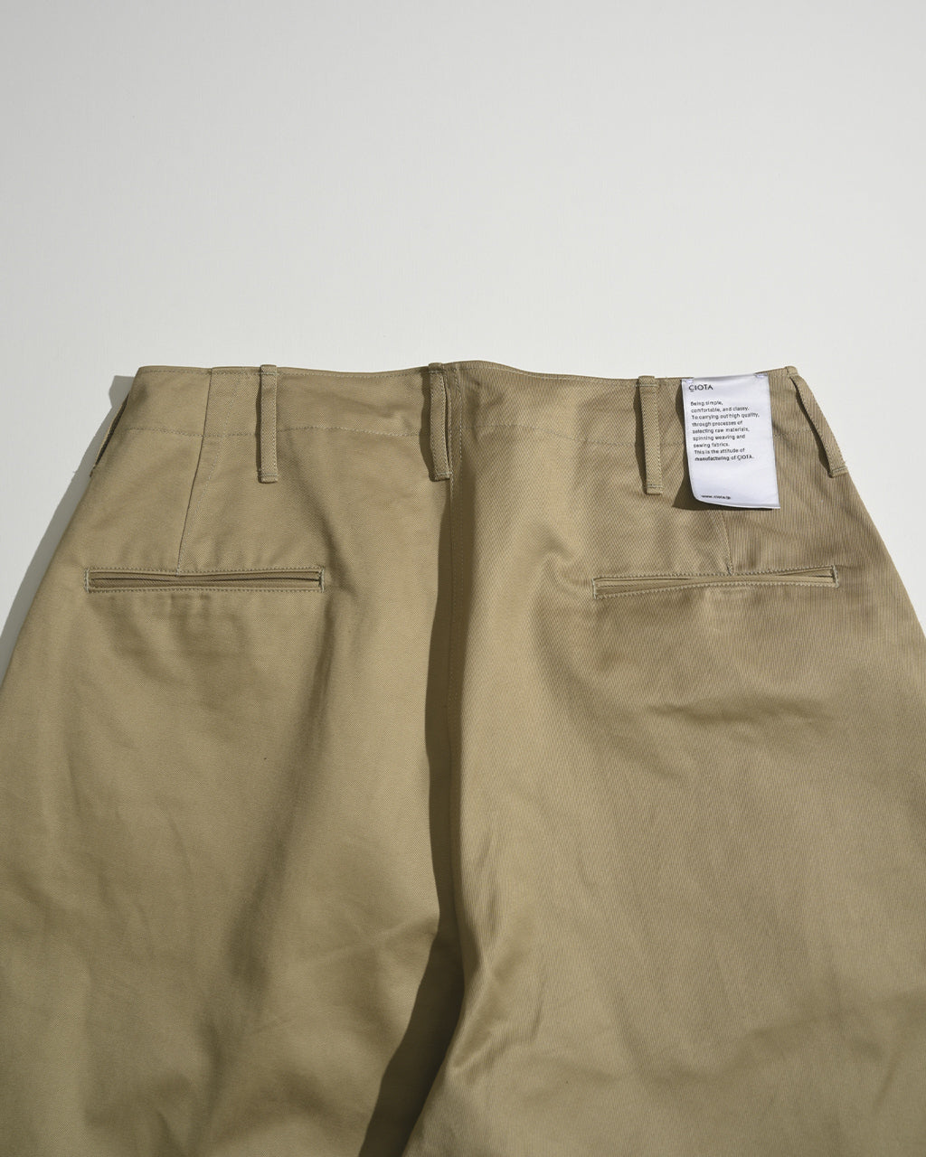 CIOTA シオタ ウエポンチノ 41 カーキ Weapon Chino Cloth Pants PTLM-130 チノパンツ【送料無料】 正規取扱店