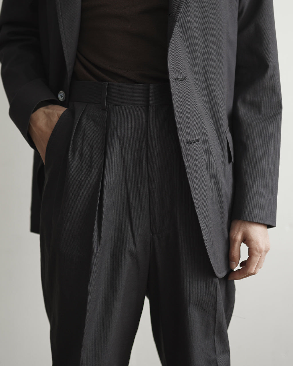 CIOTA × J.PRESS 시오타 × J.프레스 2플리츠 옥스포드 백스트라우저 2 Pleats Oxford bags Trousers PTLM-132【무료우송】 정규 취급점