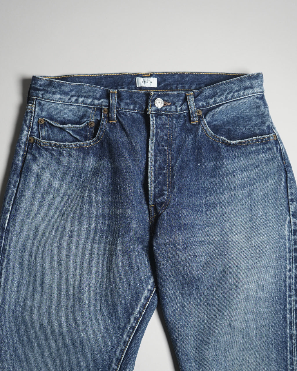 デニム ストレート 5ポケット パンツ New Straight 5 Pocket Pants ミディアム ダークブルー ダメージ PTLM-21STB 正規取扱店