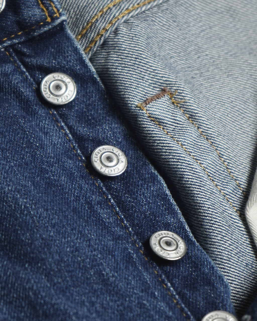 デニム ストレート 5ポケット パンツ New Straight 5 Pocket Pants ミディアム ダークブルー ダメージ PTLM-21STB 正規取扱店