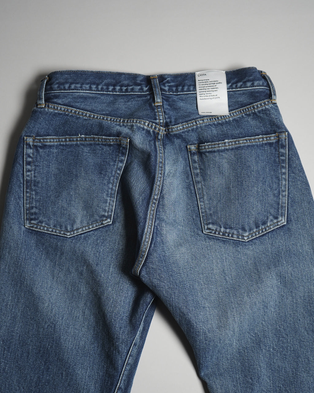 デニム ストレート 5ポケット パンツ New Straight 5 Pocket Pants ミディアム ダークブルー ダメージ PTLM-21STB 正規取扱店