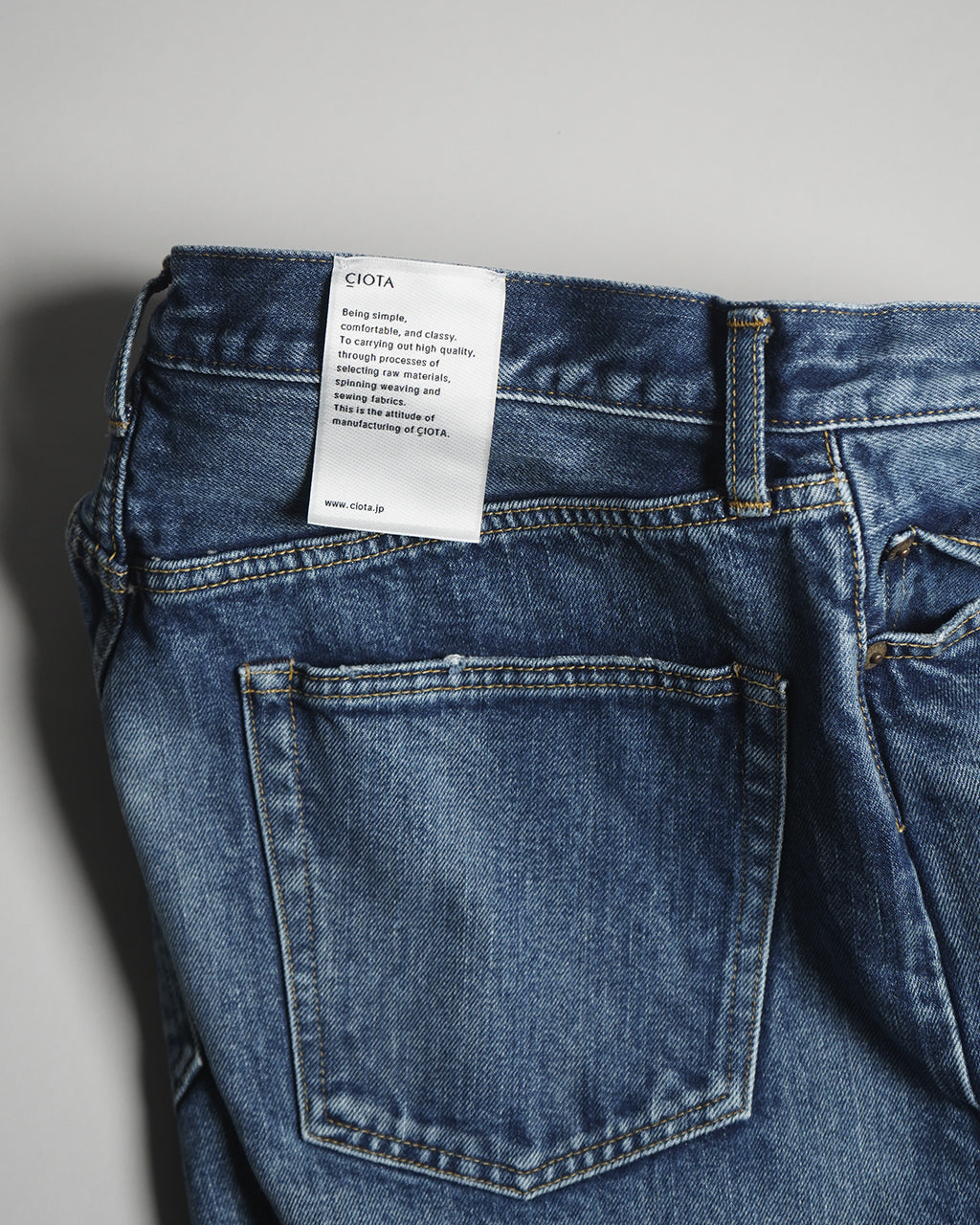 デニム ストレート 5ポケット パンツ New Straight 5 Pocket Pants ミディアム ダークブルー ダメージ PTLM-21STB 正規取扱店