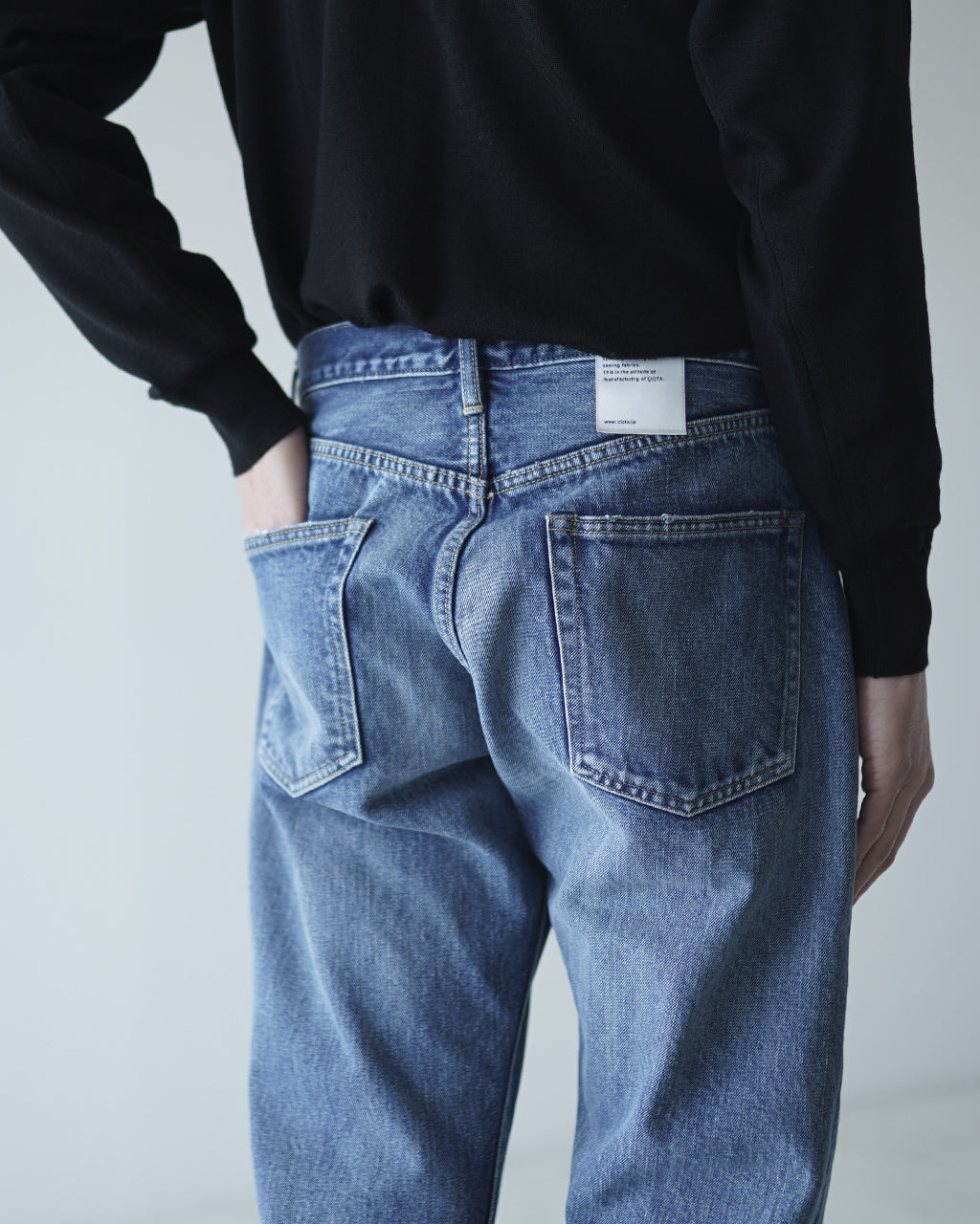 デニム ストレート 5ポケット パンツ New Straight 5 Pocket Pants ミディアム ダークブルー ダメージ PTLM-21STB 正規取扱店