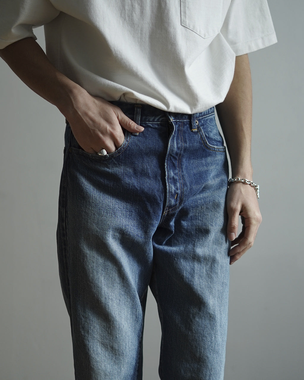 デニム テーパード 5ポケット パンツ Tapered 5Pocket Pants ブラック 本藍 ブルー ネイビー ダメージ PTLM-22TP 正規取扱店