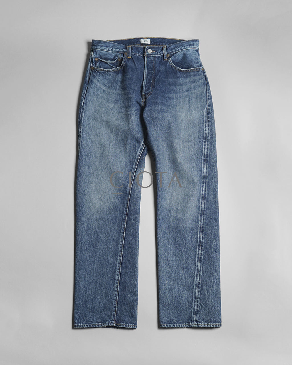 デニム ストレート 5ポケット パンツ New Straight 5 Pocket Pants ミディアム ダークブルー ダメージ PTLM-21STB 正規取扱店