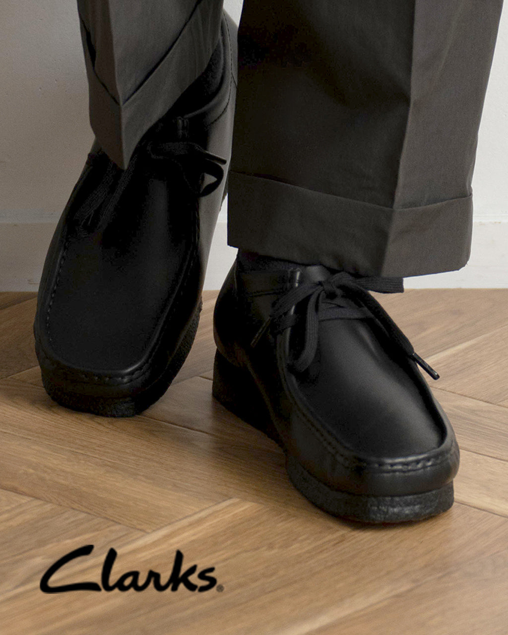 クラークス ワラビー Wallabee レザー モカシン シューズ 26155514