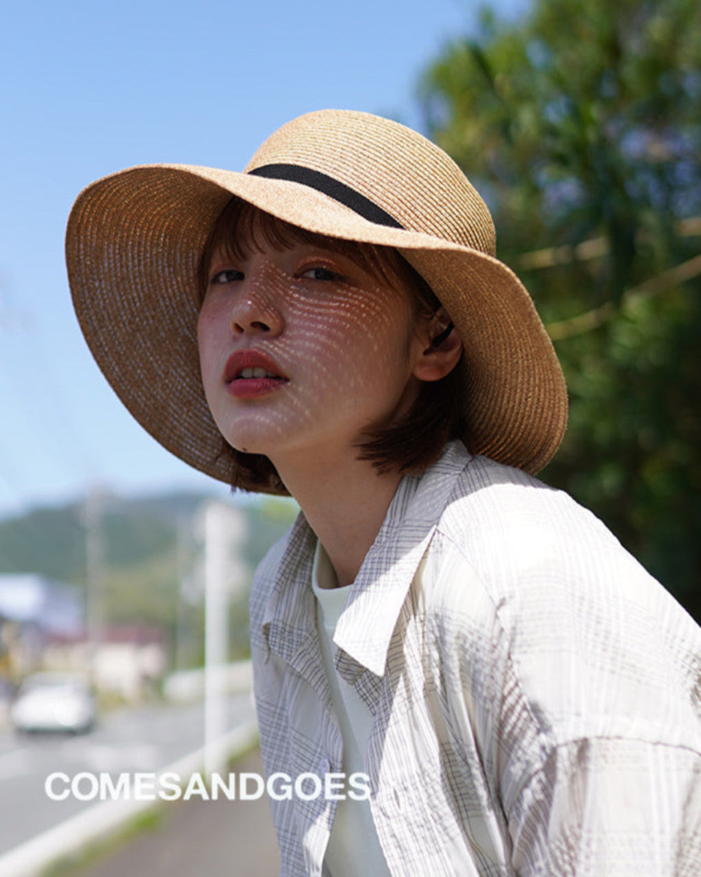 COMESANDGOES 캠즈 앤 고즈 PAPER BRAID HAT 페이퍼 블레이드 모자【무료우송】