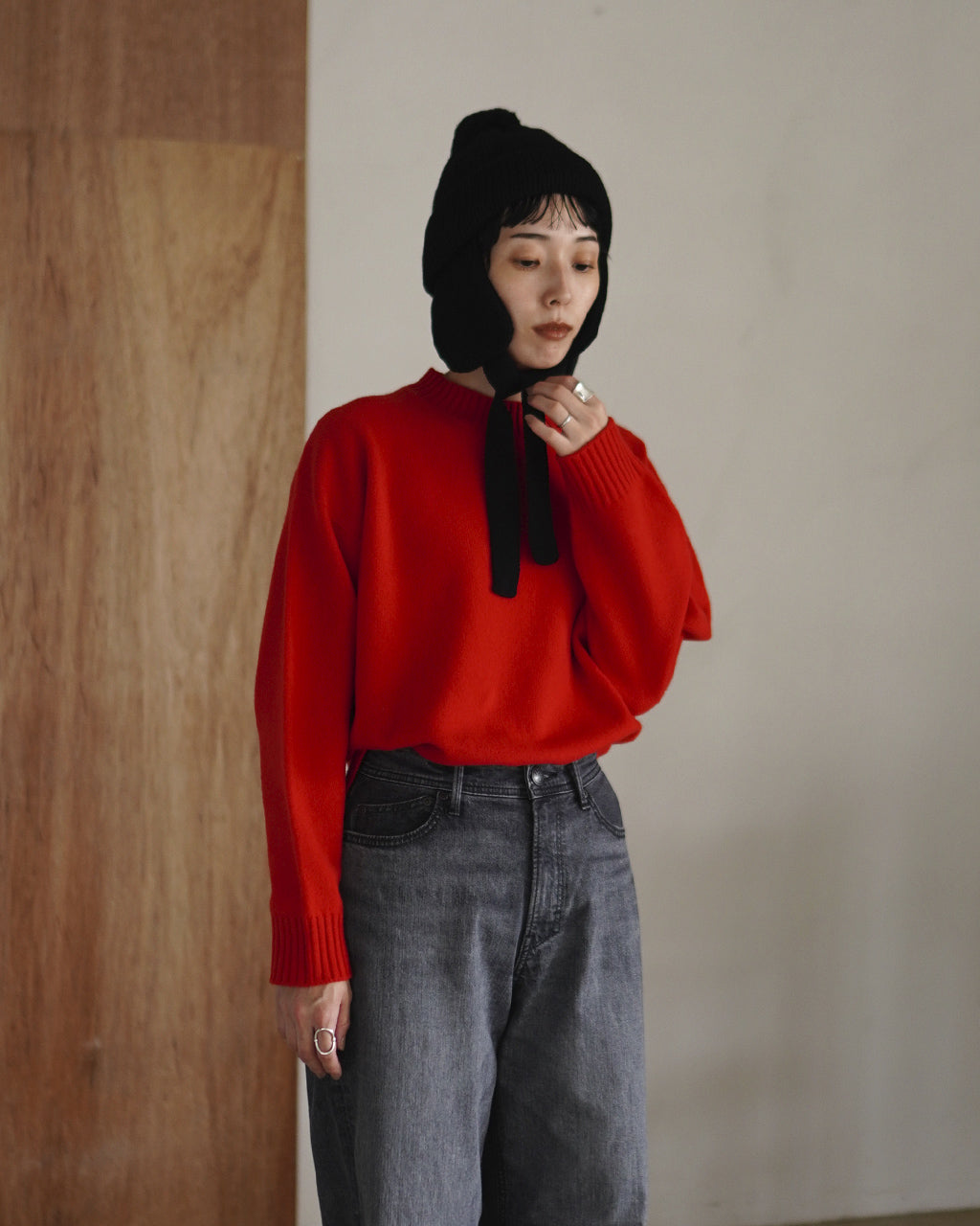 WOOL STANDARD KNIT(梵天,耳付き) 28254
