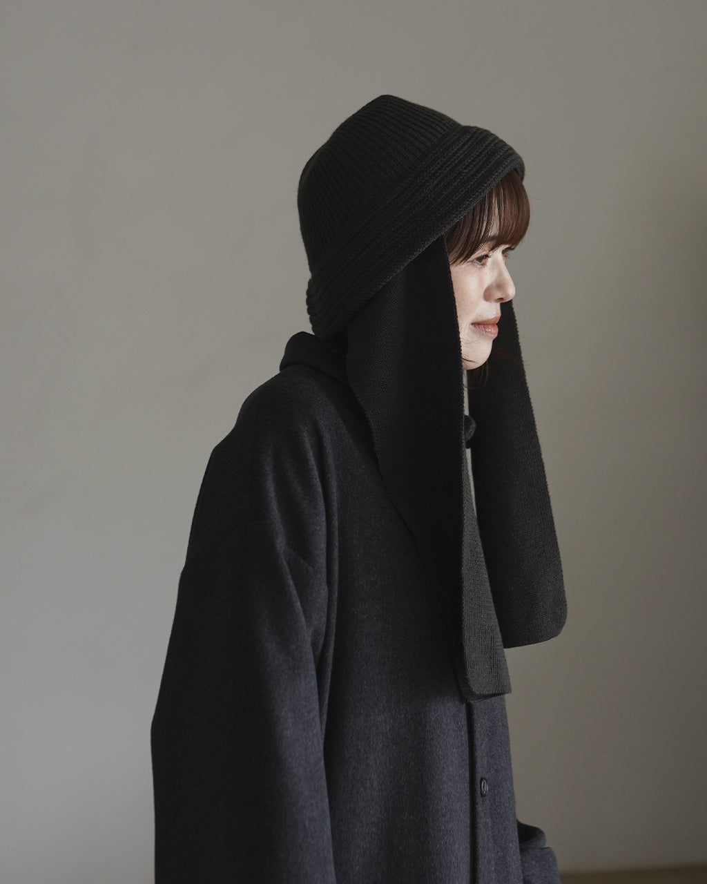 WOOL KNIT BALLOON HAT(マフラー付き) 28258