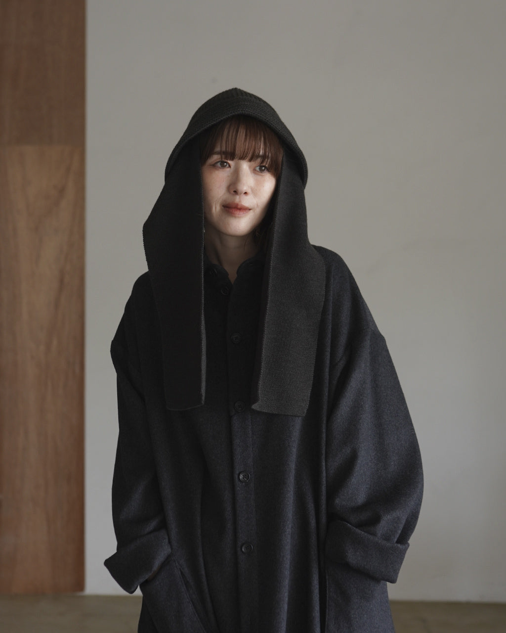 WOOL KNIT BALLOON HAT(マフラー付き) 28258