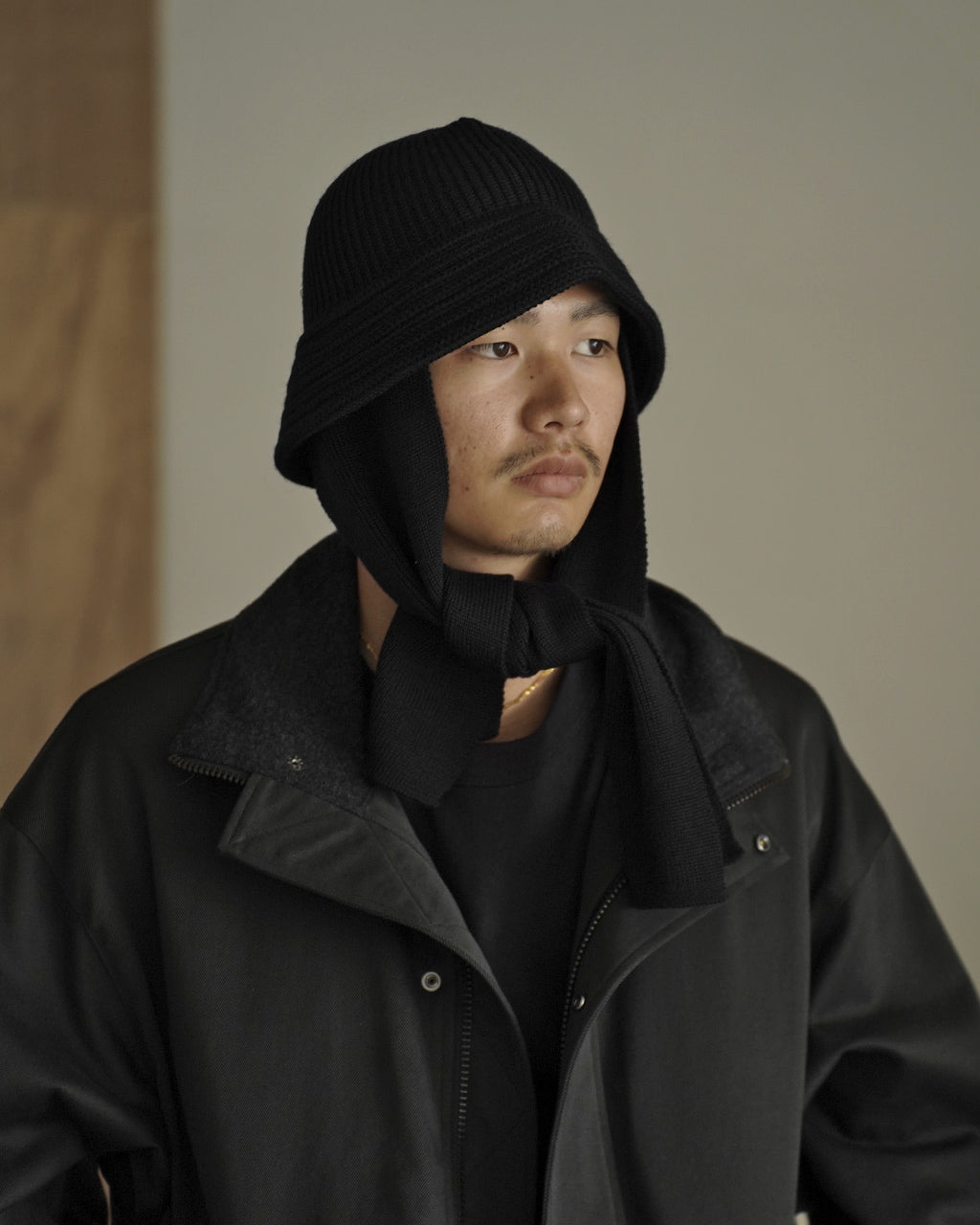 WOOL KNIT BALLOON HAT(マフラー付き) 28258