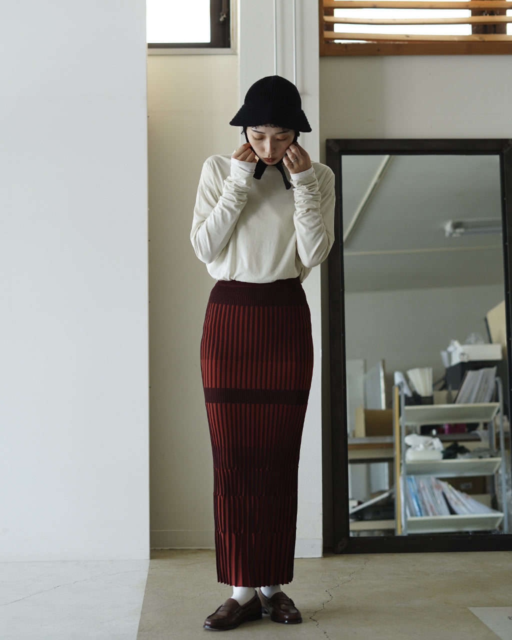 【Crouka別注】COMESANDGOES WASHABLE WOOL KNIT BALLOON HAT 28308