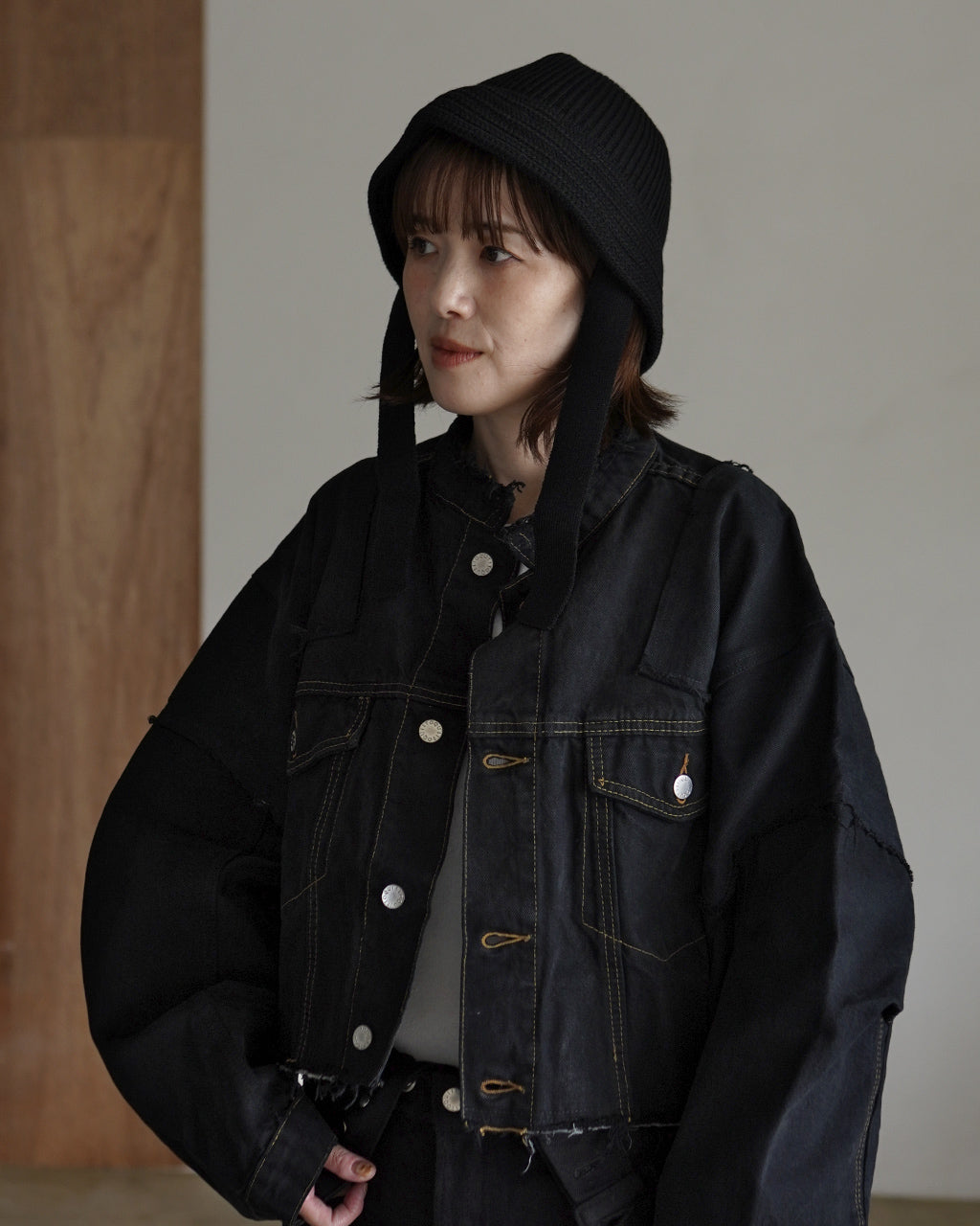 【Crouka別注】WASHABLE WOOL KNIT BALLOON HAT 28308