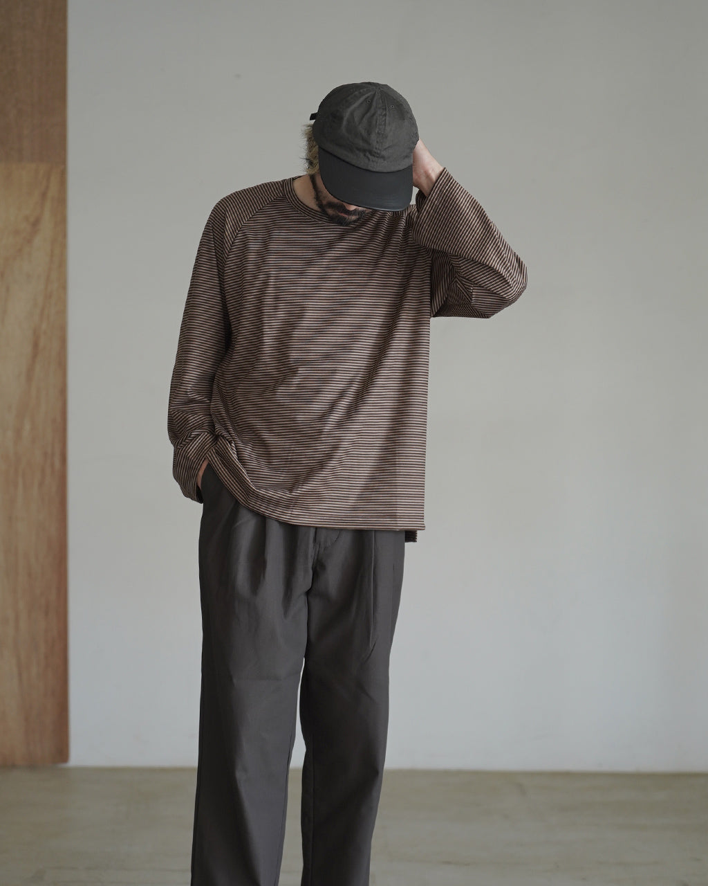 WASH HEAD & LEATHER BRIM CAP NO.301387