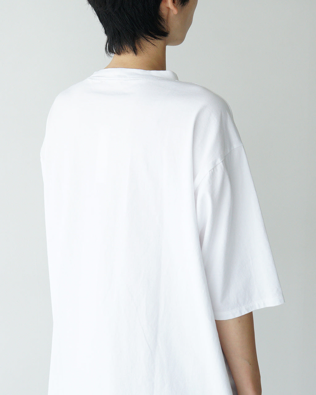 【SALE!30%OFF】Commencement コメンスメント ローネック 5分袖 Tシャツ Low neck 3/4 tee クルーネック 半袖 カットソー 日本製 C-186