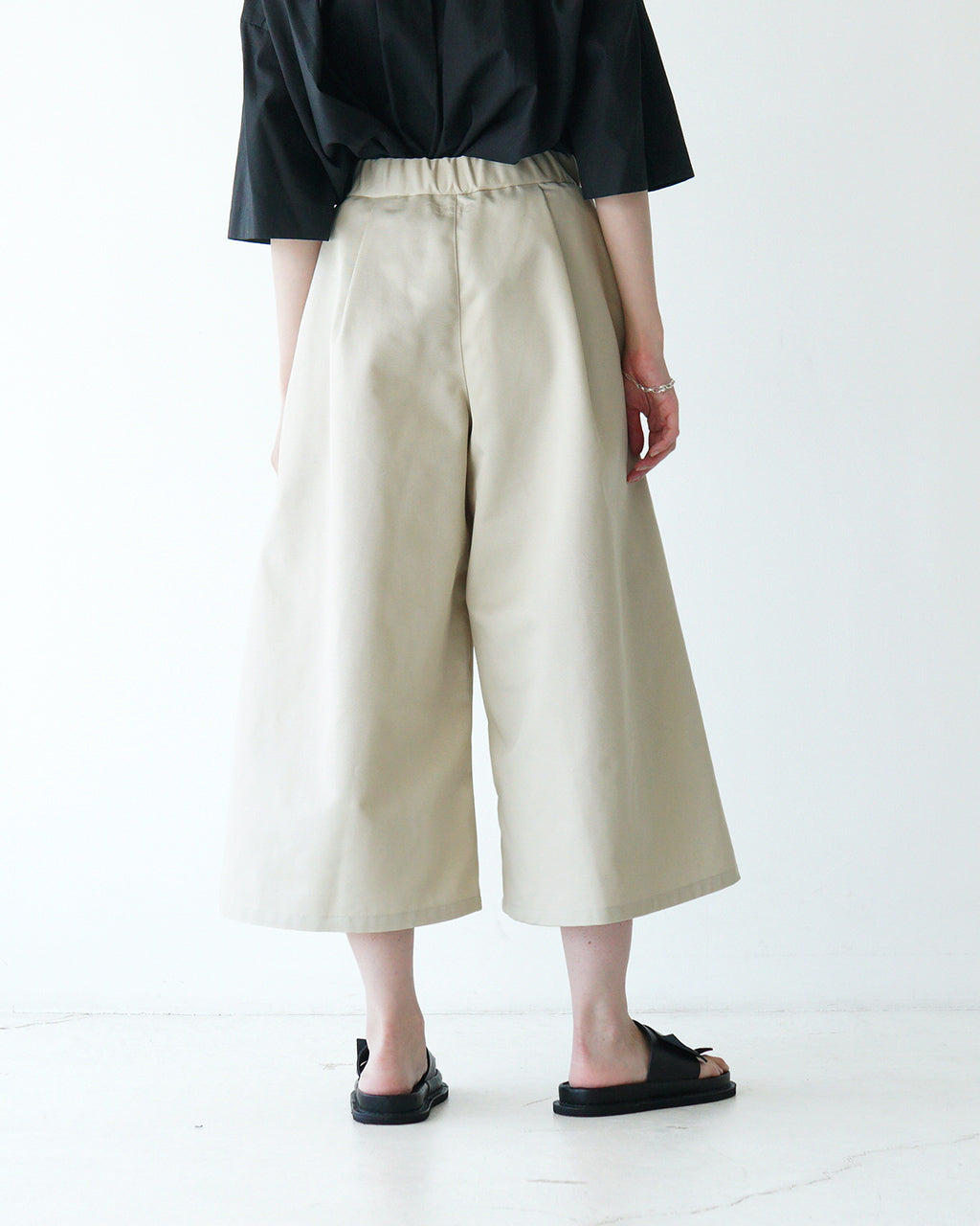 【SALE!40%OFF】Commencement コメンスメント ツイル ガウチョパンツ Twill gaucho pants イージーパンツ ワイドパンツ フレア C-295