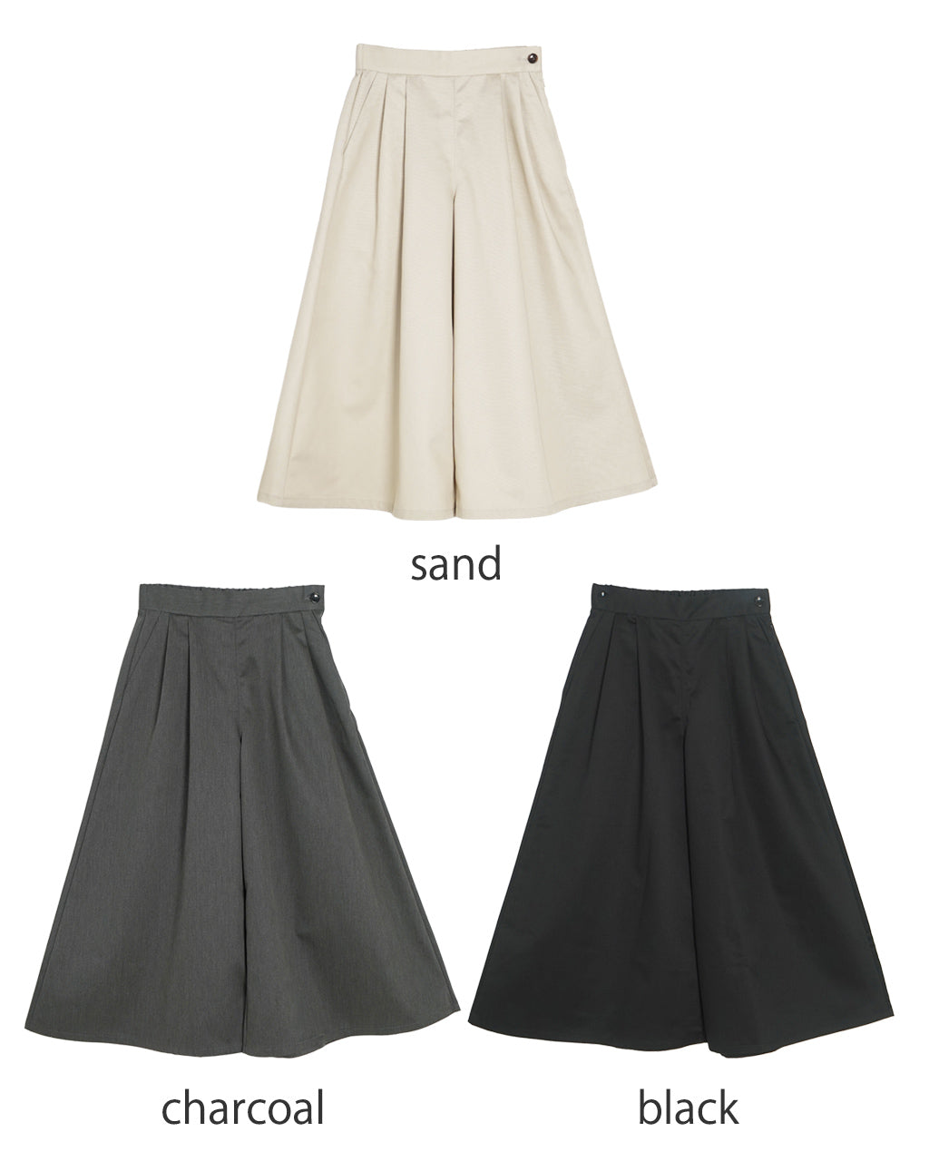 【SALE!40%OFF】Commencement コメンスメント ツイル ガウチョパンツ Twill gaucho pants イージーパンツ ワイドパンツ フレア C-295