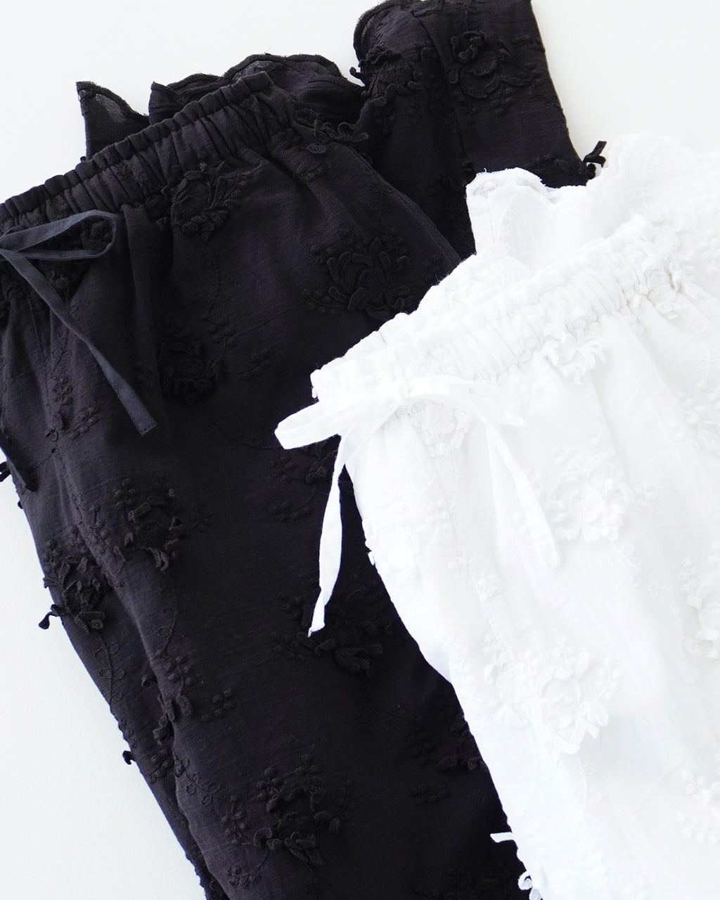 【SALE!20%OFF】シアーコットン 3D エンブロイダリー イージーパンツ sheer cotton 3D embroidery easy pants CC-3531