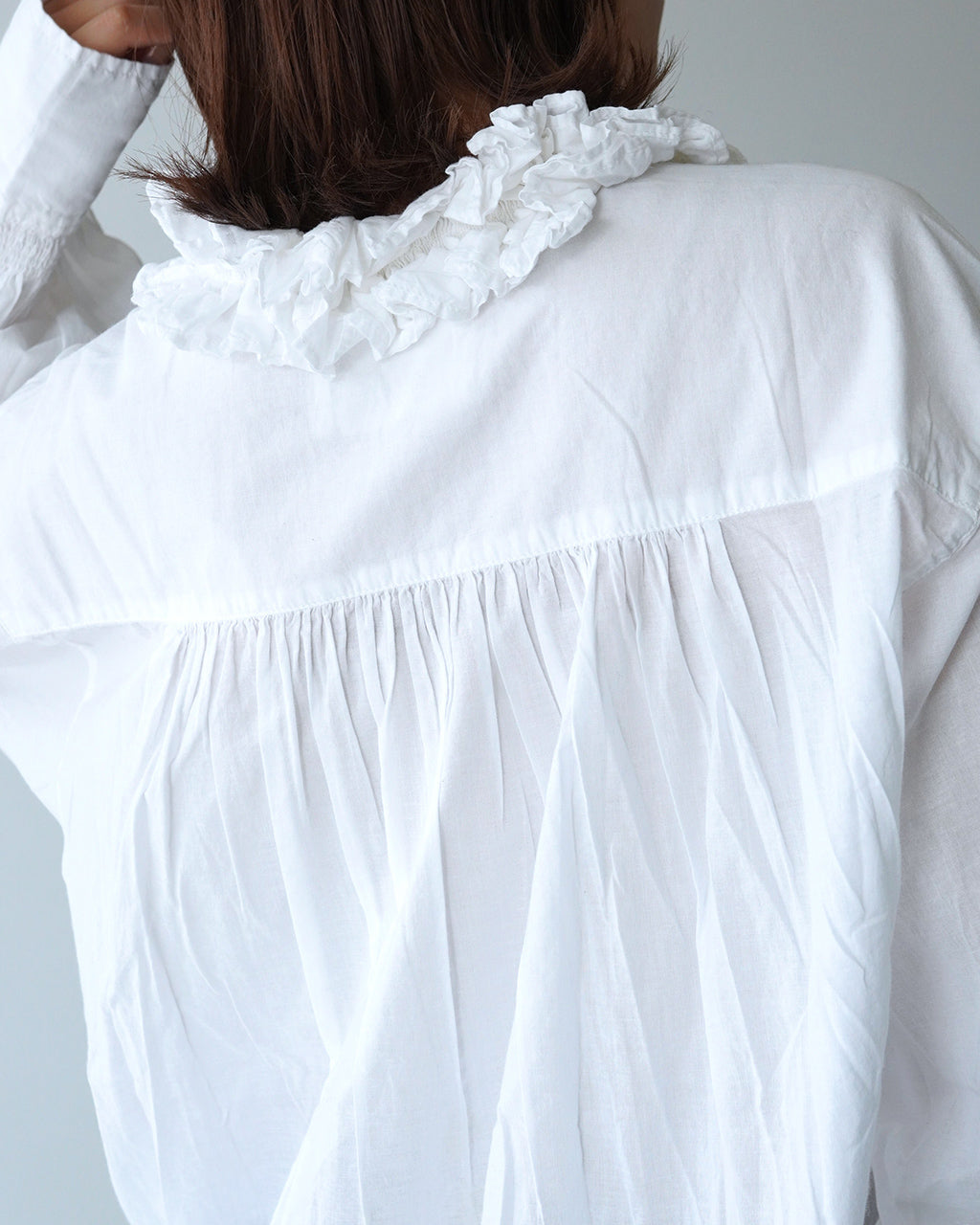 crinkle crinkle crinkle クリンクル クリンクル クリンクル 長袖シャツ コットンフリルカラーシャツ ブラウス ボタンダウン シアー cotton frill coller shirts CC-3537 CC-2001【送料無料】