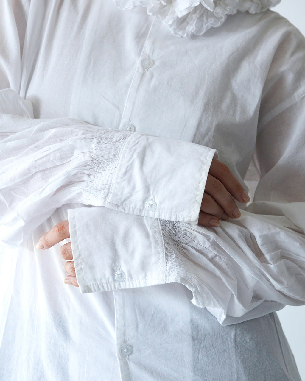 crinkle crinkle crinkle クリンクル クリンクル クリンクル 長袖シャツ コットンフリルカラーシャツ ブラウス ボタンダウン シアー cotton frill coller shirts CC-3537 CC-2001【送料無料】