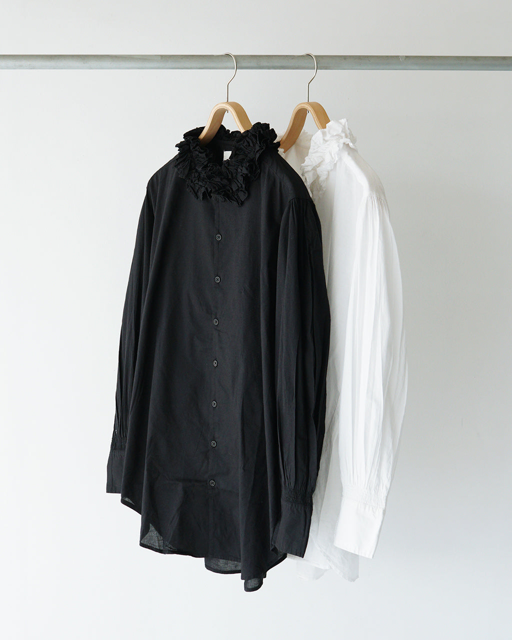 crinkle crinkle crinkle クリンクル クリンクル クリンクル 長袖シャツ コットンフリルカラーシャツ ブラウス ボタンダウン シアー cotton frill coller shirts CC-3537 CC-2001【送料無料】