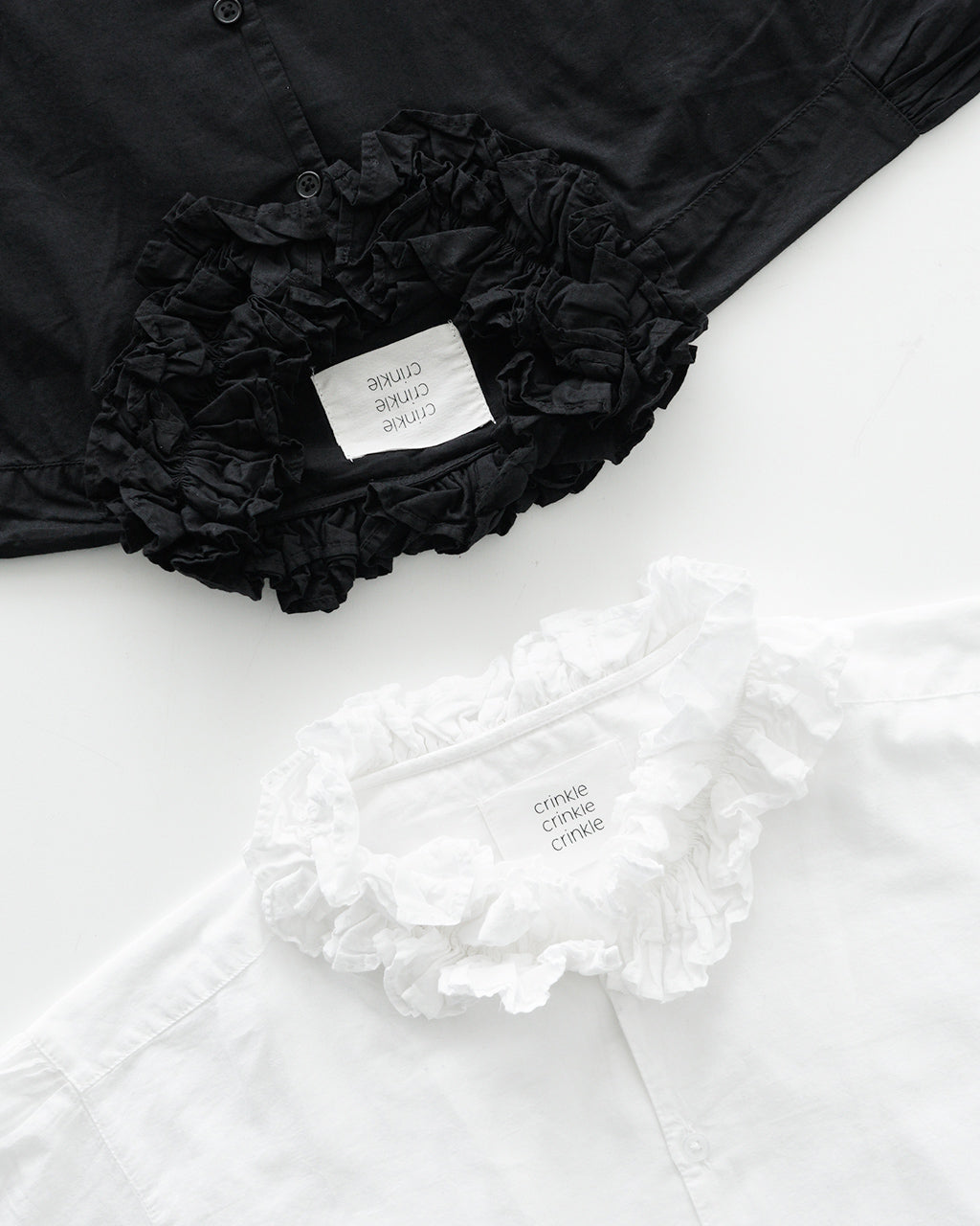 crinkle crinkle crinkle クリンクル クリンクル クリンクル 長袖シャツ コットンフリルカラーシャツ ブラウス ボタンダウン シアー cotton frill coller shirts CC-3537 CC-2001【送料無料】