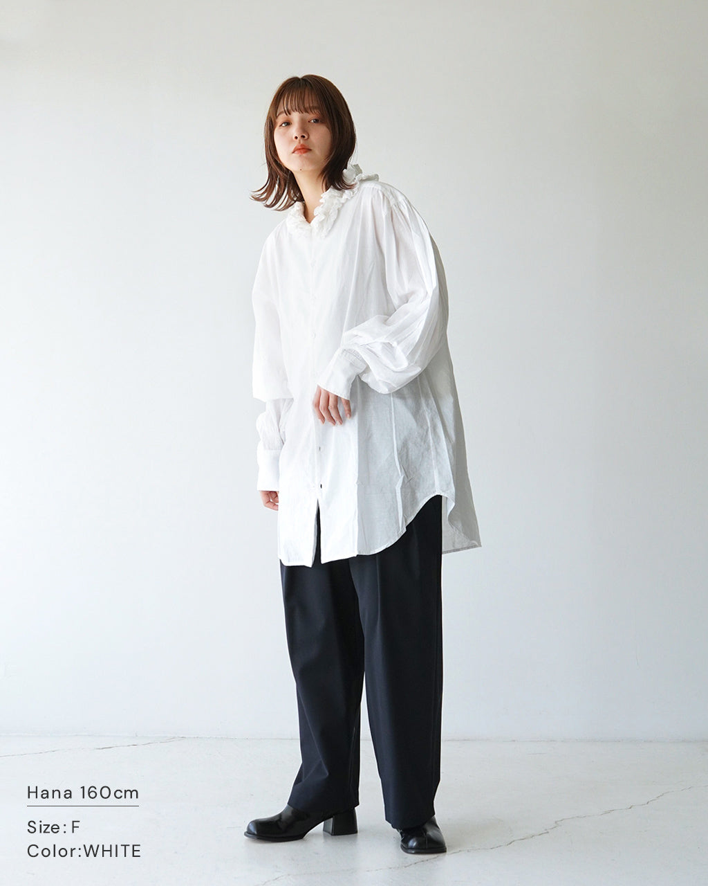 crinkle crinkle crinkle クリンクル クリンクル クリンクル 長袖シャツ コットンフリルカラーシャツ ブラウス ボタンダウン シアー cotton frill coller shirts CC-3537 CC-2001【送料無料】