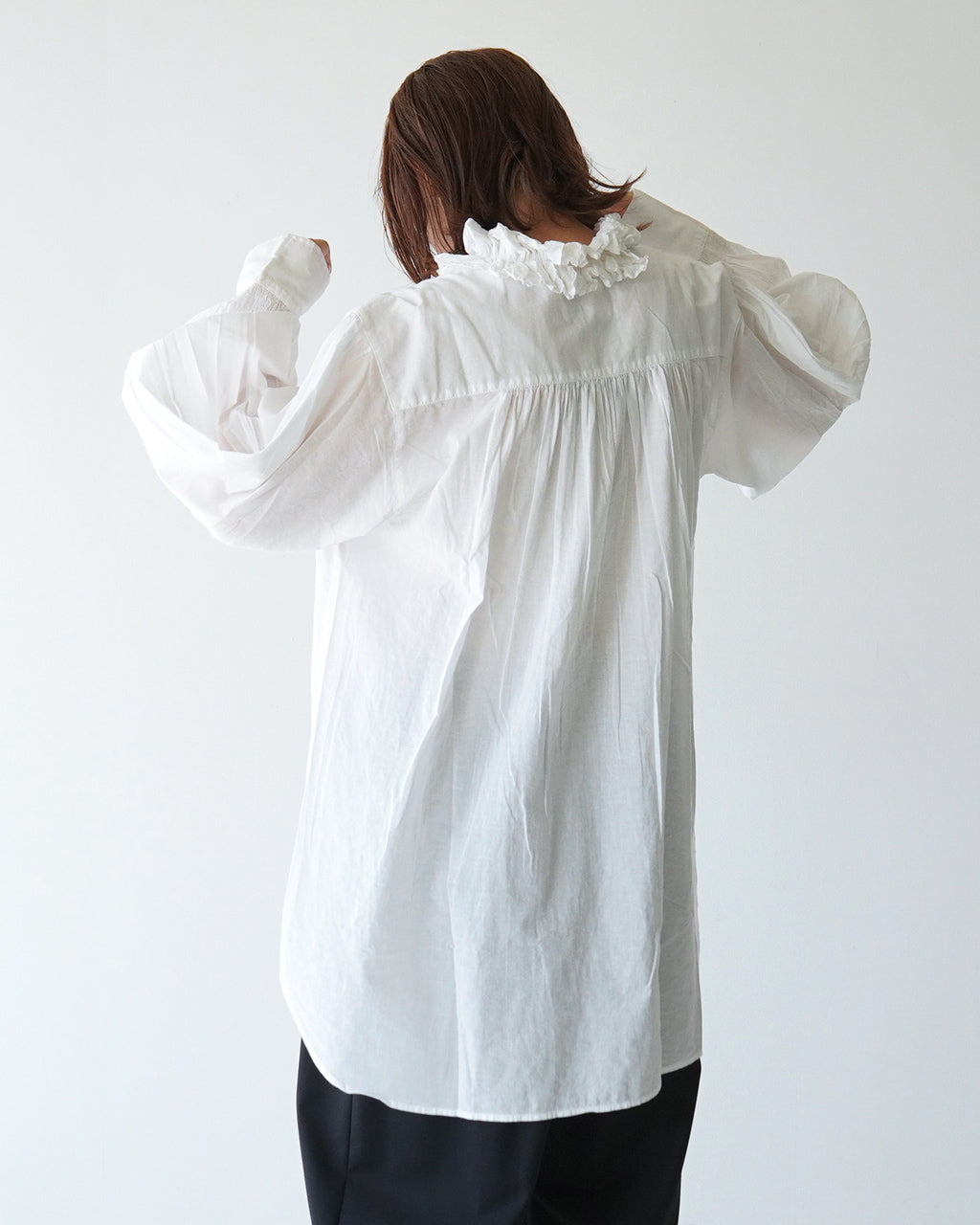 crinkle crinkle crinkle クリンクル クリンクル クリンクル 長袖シャツ コットンフリルカラーシャツ ブラウス ボタンダウン シアー cotton frill coller shirts CC-3537 CC-2001【送料無料】