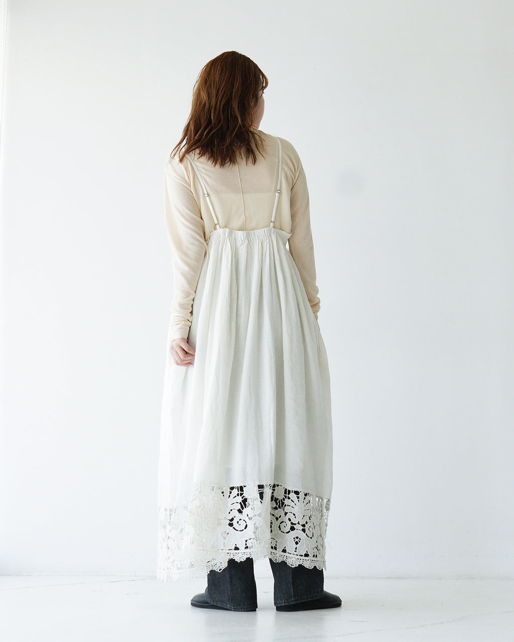 crinkle crinkle crinkle クリンクル クリンクル クリンクル キャミワンピース リネンコットン 刺繍 レース linen cotton motif lace cami dress CC-3544【送料無料】