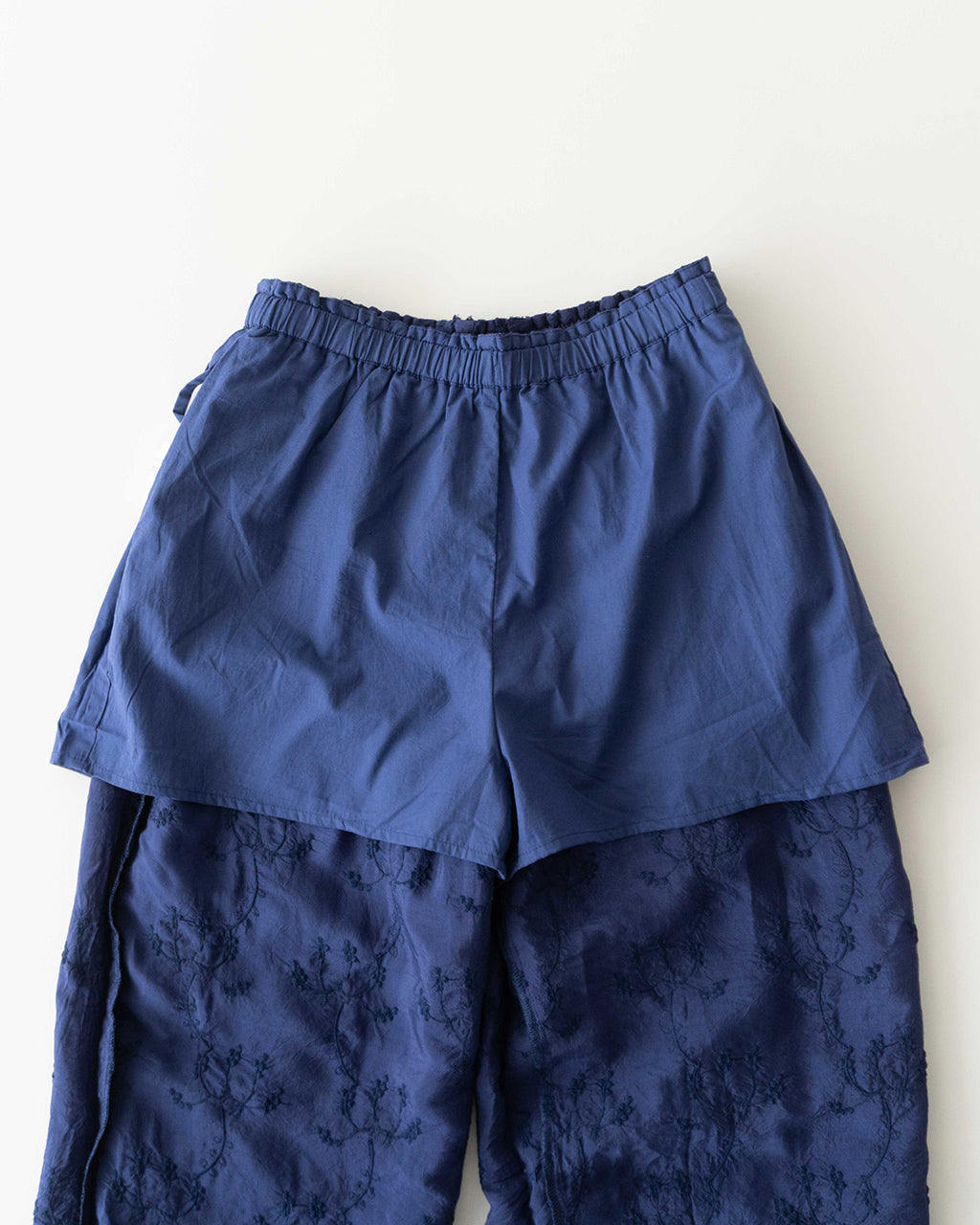 【SALE!20%OFF】イージーパンツ 3D刺繍 レーヨンシャンタンパンツ 3D embroidery rayon shantung pants CC-3556