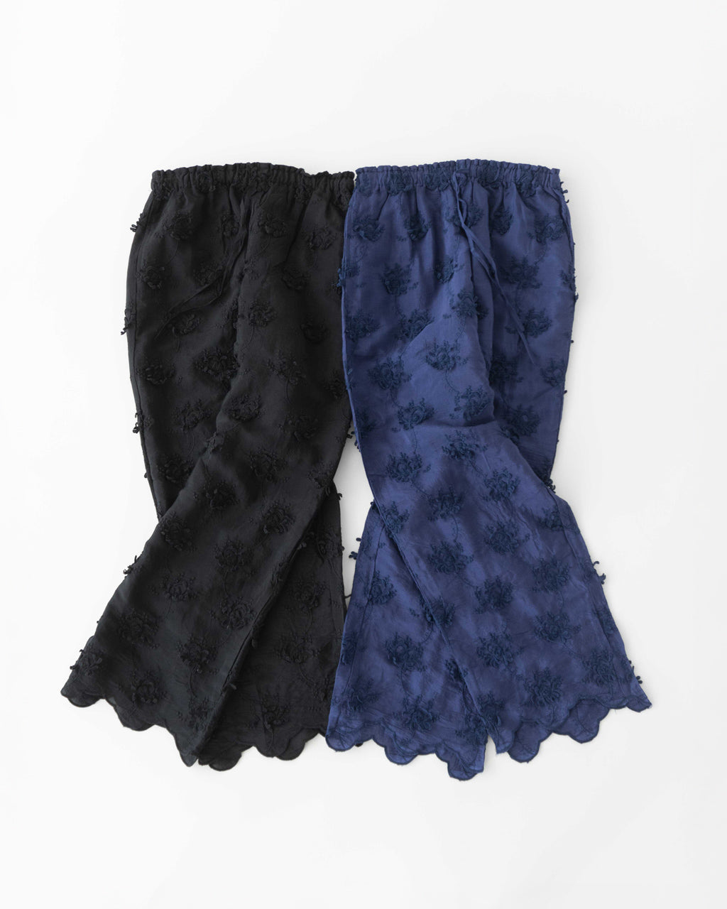 【SALE!20%OFF】イージーパンツ 3D刺繍 レーヨンシャンタンパンツ 3D embroidery rayon shantung pants CC-3556