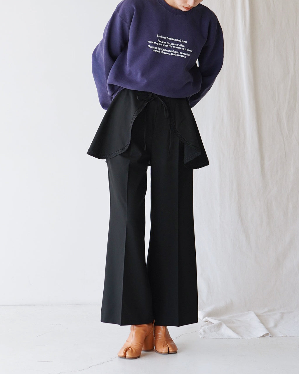 crinkle crinkle crinkle scallop cape set pants CC-4001