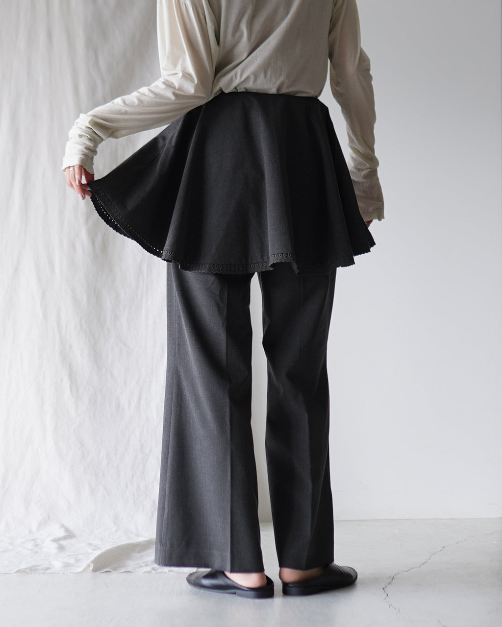 crinkle crinkle crinkle scallop cape set pants CC-4001