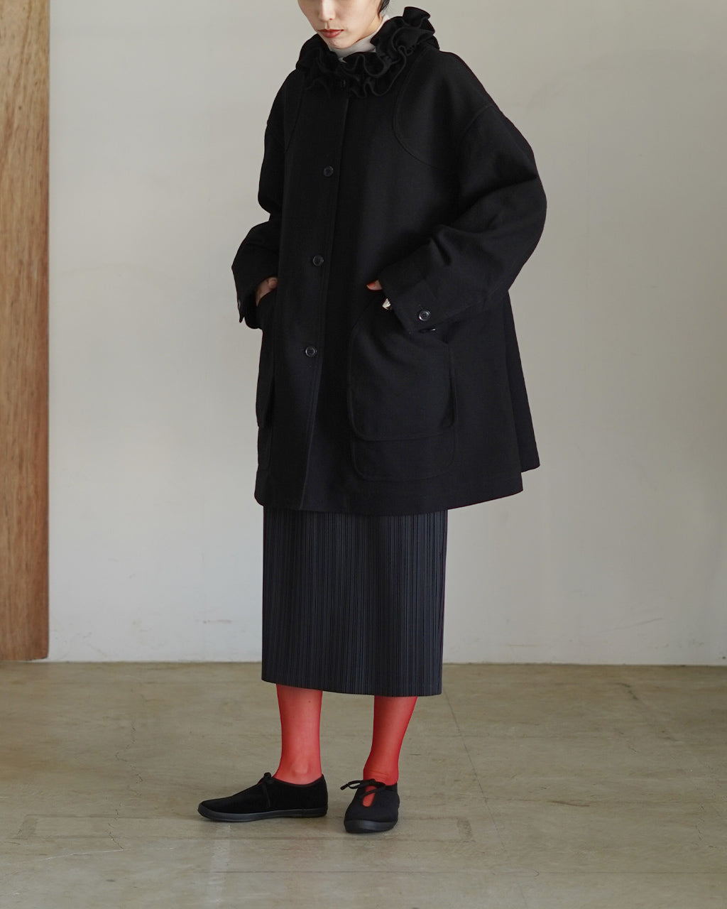 frill collar hunting jacket CC-4019