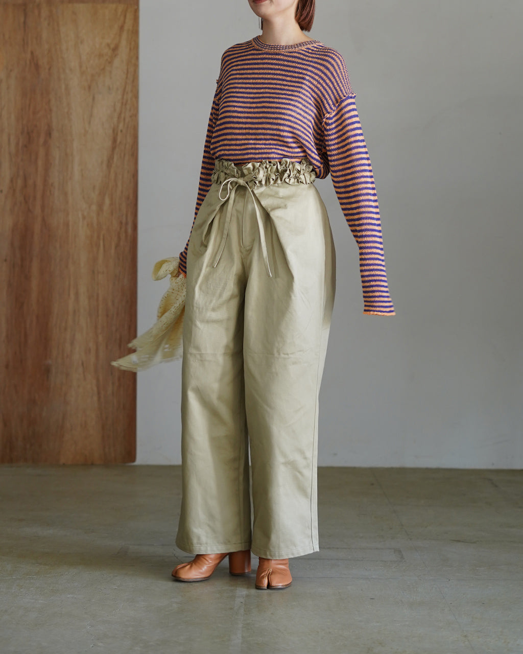 frill belt chino pants CC-4514