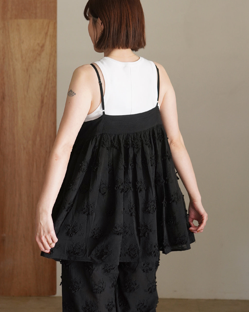 3D embroidery cache coeur camisole CC-4518