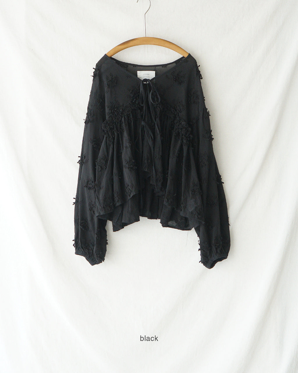 3D embroidery gather bolero CC-4517