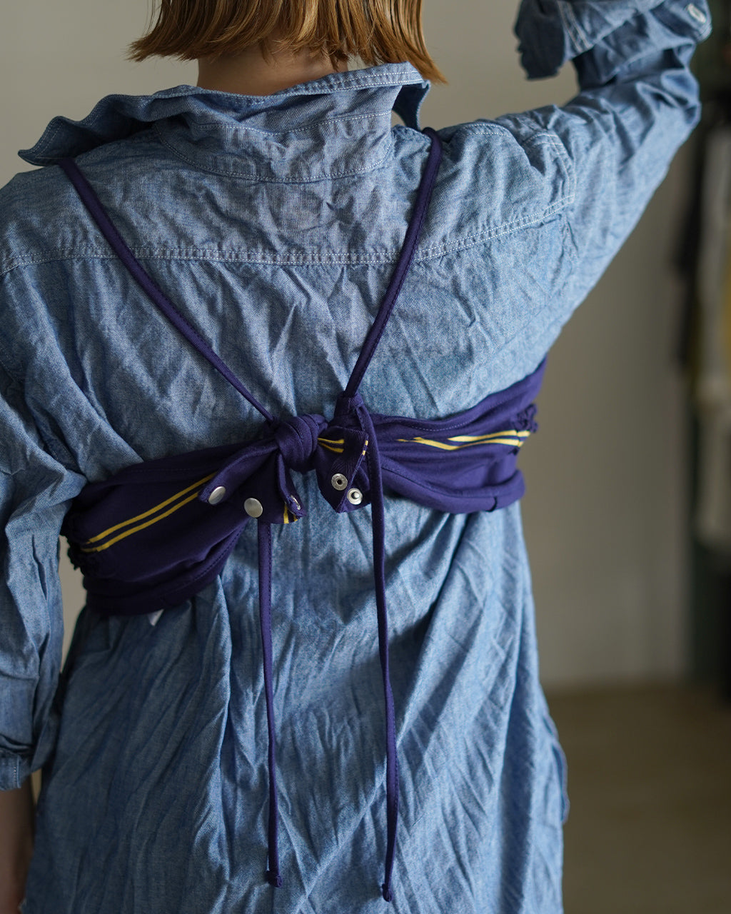 crinkle crinkle crinkle クリンクル クリンクル クリンクル border big bra ボーダー ビッグブラ ネイビー | Crouka(クローカ)