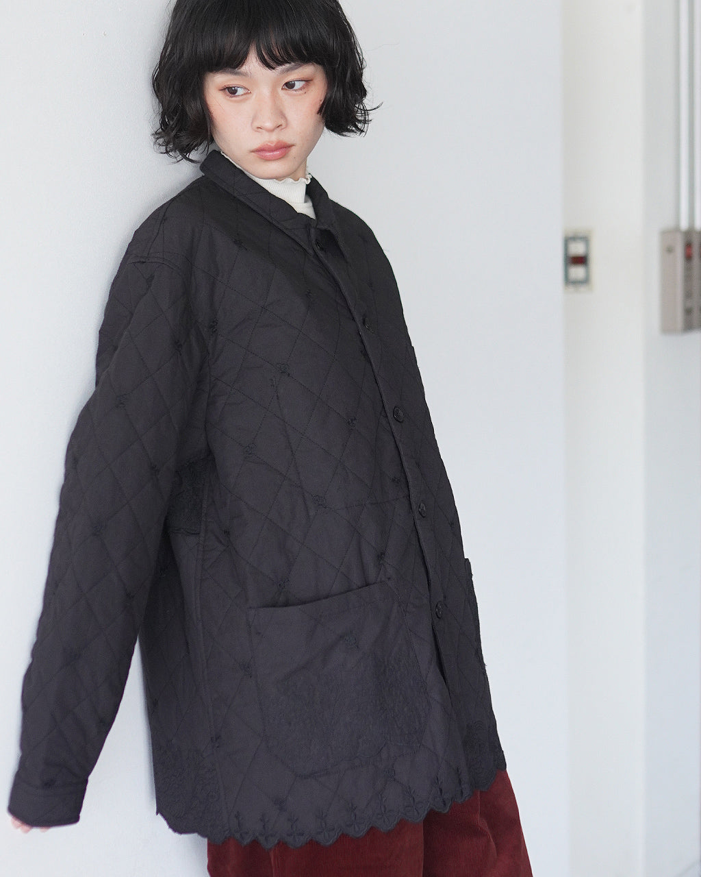 embroidery scallop jacket CC-5002