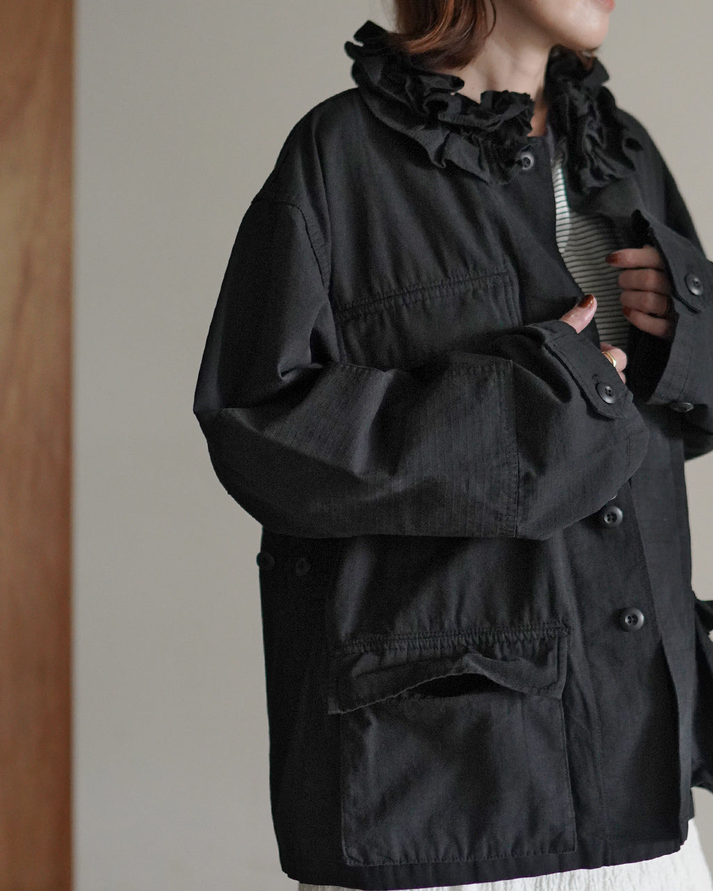 frill collar military jacket CC-5003