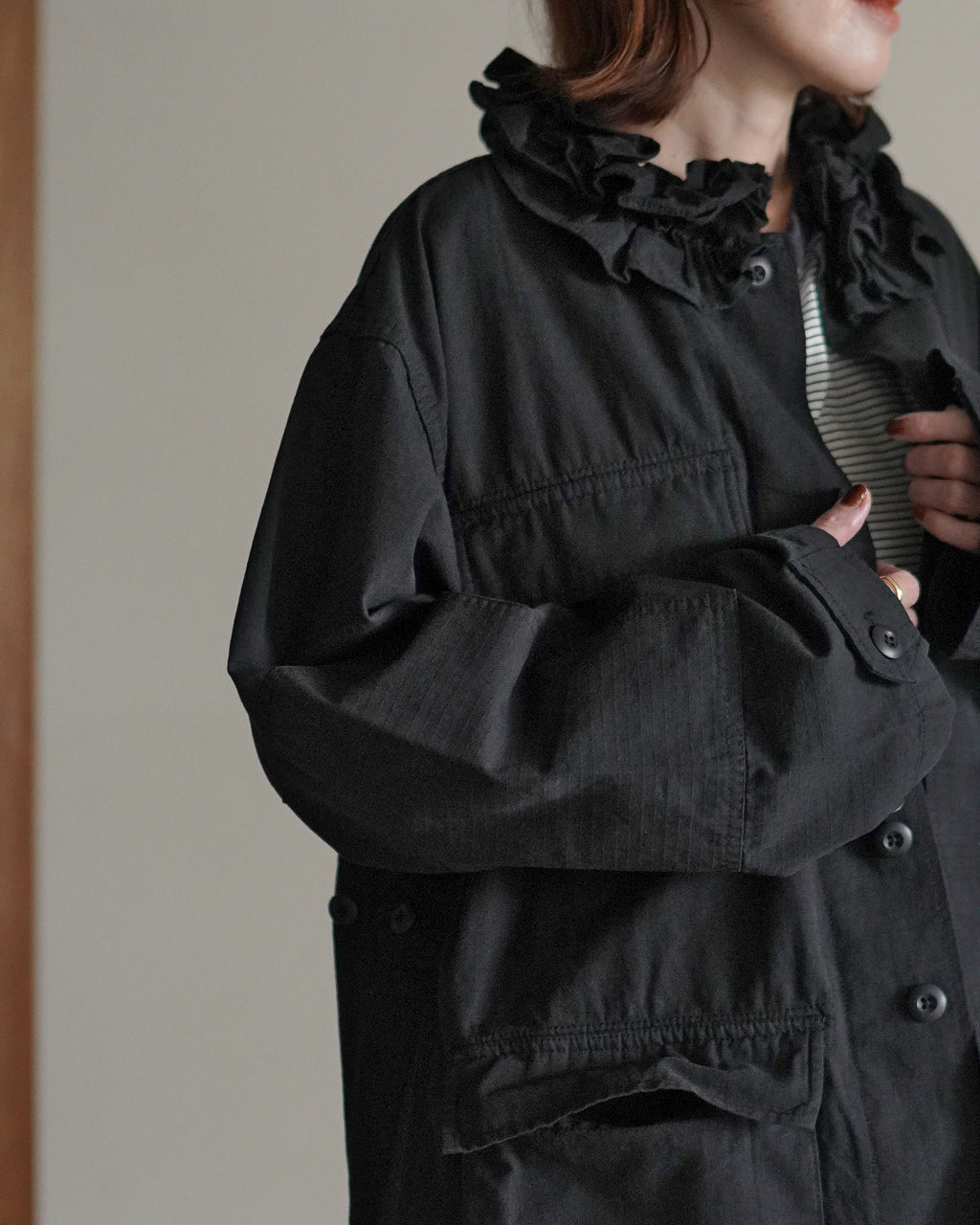 frill collar military jacket CC-5003